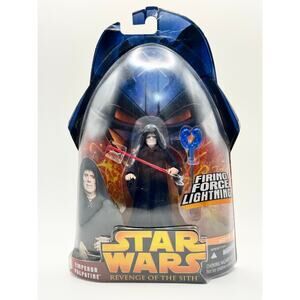 NIB Star Wars ROTS Emperor Palpatine Force Lightning Figure Hasbro